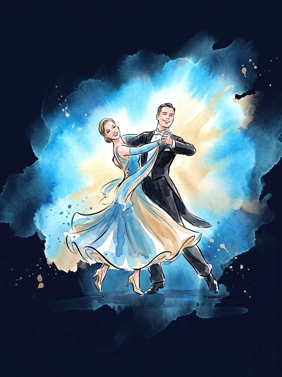 Watercolor and ink illustration — the Quickstep